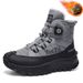 Winter Outdoor Leisure Cold-Resistant Fleece-Lined Thick High-Top Cotton Shoes With Rotating Button, Trendy And Versatil_vogvips.com