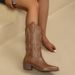 Plus Size Embroidered V-Cut Knight 2024 Autumn New Mid-Heel Over-the-Knee Mid-Calf Women's Boots_vogvips.com