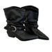 Chunky-Heeled French Retro Pointed-Toe Western Cowboy Short For Women, 2026 New Style Pleated Stacked Boots_vogvips.com