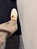 Women's Genuine Leather Soft-soled Slip-on Shoes, White Flat Ballet Shoes With A Single Strap_vogvips.com