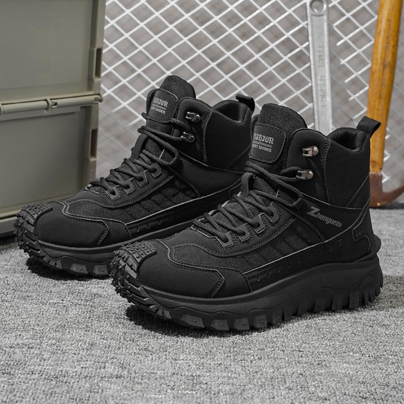 2026 New Outdoor Boots Men's High Top Thick Bottom Tactical Large Size 47 Hiking Sports Workwear Shoes 48 Casual Style_vogvips.com
