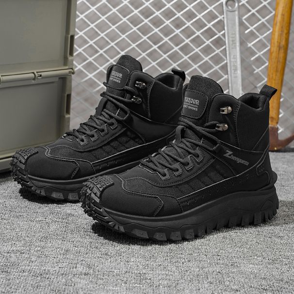 2026 New Outdoor Boots Men's High Top Thick Bottom Tactical Large Size 47 Hiking Sports Workwear Shoes 48 Casual Style_vogvips.com