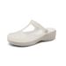 Clogs Non-Slip Garden Slippers Nurse Thick Sole Jelly Beach Sandals Flat Women's Shoes Plus Size Plastic_vogvips.com