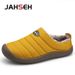 Winter Men's Indoor Warm Shoes Plush Flock Male Slippers For Home Hard-wearing Non-slip Outdoor Walking Mans Footwear_vogvips.com