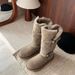 Women's Shoes Sheepskin Snow Boots With Detachable Buckle Straps, New Winter Style, Thickened And Warm._vogvips.com