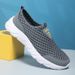 Men's Casual Sports Shoes For Summer, Extra-large Size Mesh Running Slip-on Outdoor Travel Shoes, Lightweight And_vogvips.com