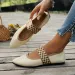 Damen Ballerinas Freizeit Schuhe Low Heel Barfuß Elegante Frau Turnschuhe Socofy Bequeme Spitze Zehen Auf Angebot_vogvips.com