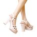 New High Heel Sandals With Thick Heels, Waterproof Platform, Versatile Thin Strap Combination, Summer Soft Leather_vogvips.com