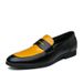 Suitable For All Seasons Spring And Autumn New Men's Slip-On Casual Fashion Trend Color-Block Youth Business Large Size Leather Shoes_vogvips.com