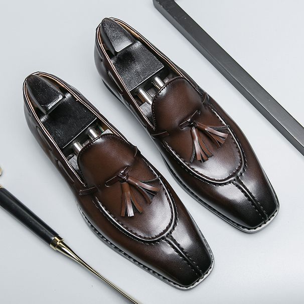 Men's Shoes Luxury Tassel Leather Shoes Formal Shoes For Men Oxfords Male Wedding Party Office Business Slip-On Driving Shoes_vogvips.com