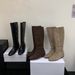 Inner Height Increasing Suede Leather Long 2025 Side Chain Fleece Lined Over-the-Knee High Korean Style Slip-On Fashion_vogvips.com