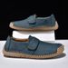 Spring And Autumn Couples' Bean Shoes Large Size Breathable Hand-Sewn Loafers Flat Casual Shoes For Men And Women_vogvips.com