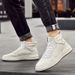 Men's Shoes Little White Shoes Sot-soled British High-top Shoes Casual Sports Shoes Warm And Velvet Large-size Board Shoes_vogvips.com
