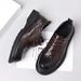 Summer New Top Layer Sheepskin Casual Business Leather Round Toe Men's Shoes, Breathable Single Shoes_vogvips.com