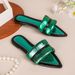 Women's Shoes Hot Selling Flat Slippers Summer New Niche Design Pointed Open Toe Wide Faced Sandals Middle EastGolden Shoes_vogvips.com