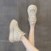 Genuine Leather High-top Dad Women, 2026 Spring/autumn New Style, Versatile Platform Shoes With Plush Lining, Suitable_vogvips.com