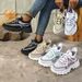 Fashion Single Autumn New Casual Soft Sole Lightweight Dad Women's Breathable Mesh Shoes_vogvips.com