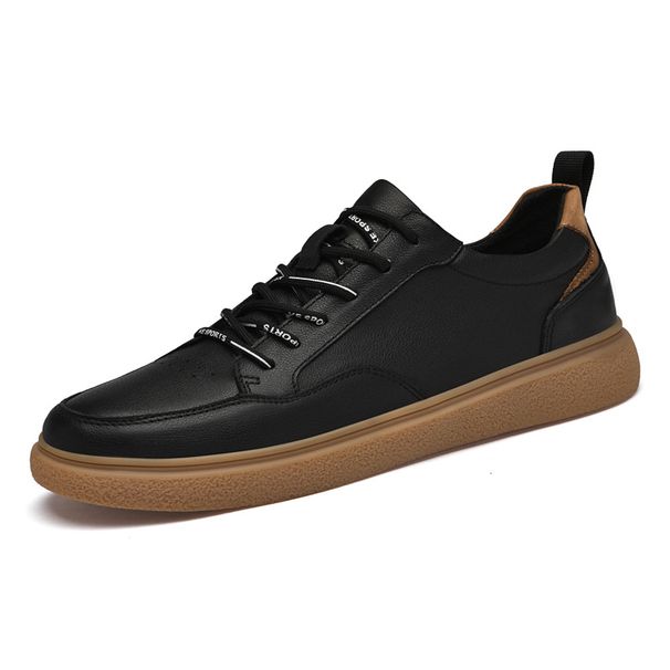 Single Shoes Cowhide Men's Board Shoes Genuine Leather Casual Men's Low-top Trendy Brand Small Leather Shoes Men_vogvips.com