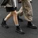 Couple Martin Boots Of The Same Style, Black Thick-soled Thick-heeled Fried Street Tooling Short Boots_vogvips.com