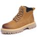 British Style Yellow Martin For Men, Autumn And Thickened Cotton Winter Boots, Genuine Leather Versatile Thick Sole_vogvips.com