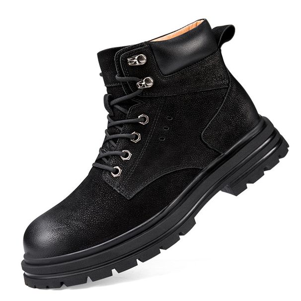 Martin Boots Men's Velvet Thermal Short Boots Retro Style Tooling Boots Rhubarb Boots_vogvips.com