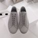 Men's Classic White Sneakers, Genuine Leather High Quality Soft Cowhide Solid Color Simple Fashion Casual Flat Walking_vogvips.com