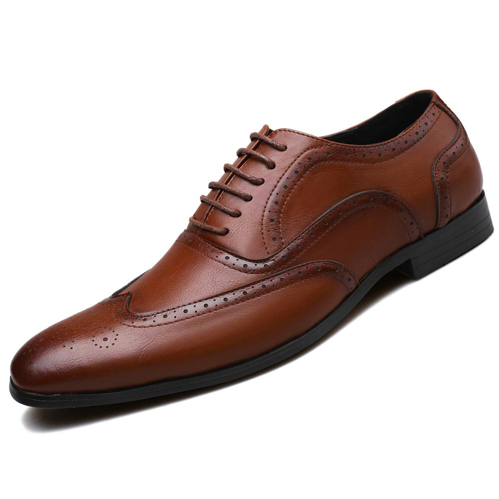 Men's Wide Fit Brogues – Genuine Leather Oxford Shoes (Cushioned & Classic)_vogvips.com