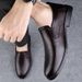 Sleeve Casual Leather Shoes Men's Shoes Non-slip Soft Sole Soft Surface Driving Shoes Men's Single Shoes_vogvips.com