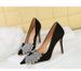 Bow Single Shoes Thin Heel Super High Heel Satin Light Luxury Pointed Head Shallow Mouth High Heel Single Shoes_vogvips.com