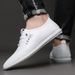 Suitable For All Seasons Summer Slip-On Breathable White For Men Versatile Casual Sole Driving Lightweight Loafers Soft Surface Men's Shoes_vogvips.com