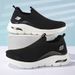 Men Slip On Lazy Walking Shoes, Summer Large Size Fly Woven Breathable Trend Casual Sports Footwear For Elderly Daily Use_vogvips.com