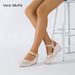 Women's Rope-Wrapped Platform Sandals - Wide Width Chunky Heel Summer Shoes For Women_vogvips.com