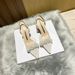 Baotou Sandals Women's Spring/Summer 2025 New French Transparent Pointed Small White High Slim Heels_vogvips.com
