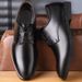 New Style Business Formal Men's Leather Shoes Casual Wedding Groom British Style Inside Heel Summer Breathable Youth Pointed Sho_vogvips.com