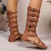 2025 Summer New Large Size Women's Open-Toe High-Heeled Roman Sandals_vogvips.com