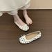 Soft Leather Version! Korean-style Polka Dot Soft-soled Shallow Single For Women, Sweet Flat Mary Jane Shoes With Round_vogvips.com