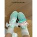 Agam Training For Women 2025 New Summer Round Toe Mint Green Racing Versatile Flat Casual Sports Shoes_vogvips.com