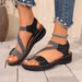 Summer New Fashion Trend Open Toes Casual For Women's Comfortable Wedge Heeled Roman Style Breathable Beach Sandals_vogvips.com