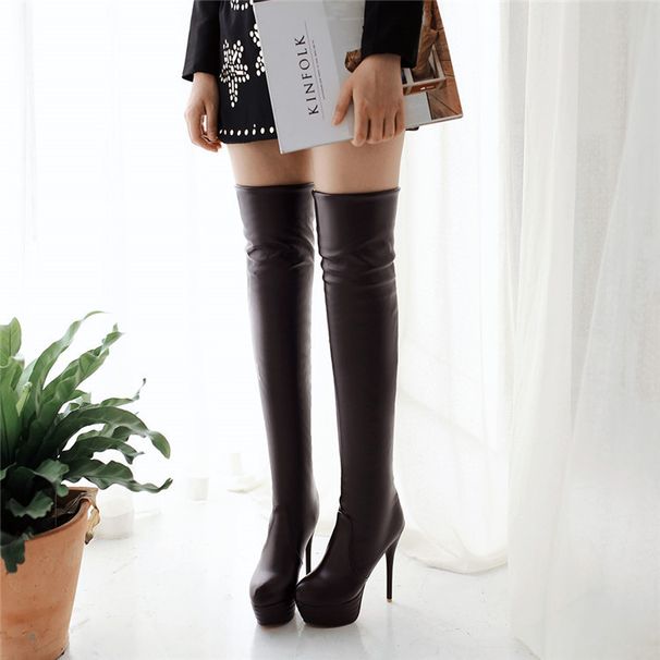 Autumn Winter New Over-the-Knee Long For Women, Stretch Slimming Plus Size Sexy Nightclub Super High Heel Stiletto_vogvips.com