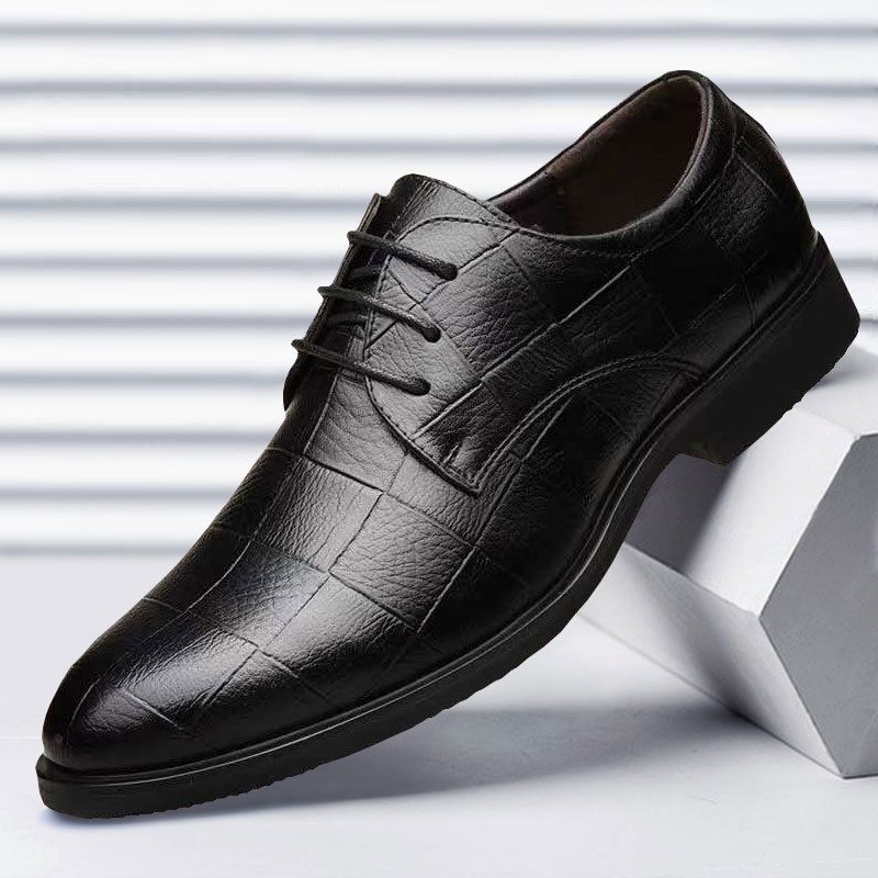 2025 Spring New Leather For Men's Business Dress Best Man Large Size Versatile Casual Wedding Shoes_vogvips.com