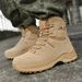 High-top Boots Men Anti-slip Lace-up Breathable Outdoor Hiking Shoes Men Shock-absorbing Lace-up Low-top Casual Sports Shoes Men_vogvips.com