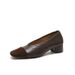 Bodisi New Design Sense Niche French Women's Pumps Shallow Mouth Chunky Mid Heel Korean Version Little New Style_vogvips.com