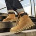 Putian Men's Autumn New Genuine Thick-Soled Yellow Outdoor High-Top Martin American Workwear Leather Boots_vogvips.com