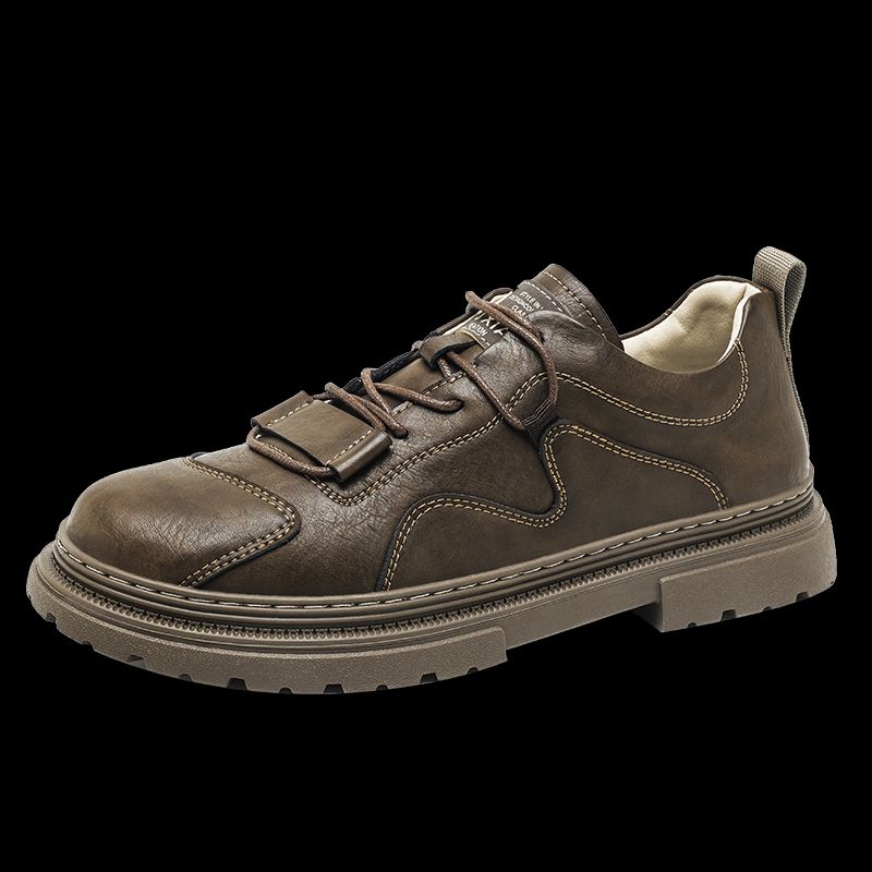 New Leather Spring Men's Shoes High-top Men's Heightening Tooling Martin Boots_vogvips.com
