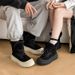 BUFFNY Winter Snow Boots For Men - Waterproof Slip-Resistant Platform Boots With Faux Fur Lining, Chunky Heel & Casual Style (Black, Chestnut, Gray)_vogvips.com