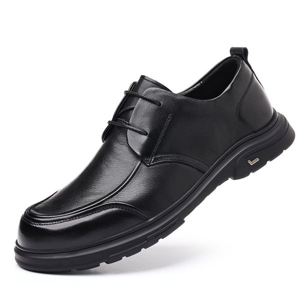 Casual men's leather soft soled dad shoes_vogvips.com