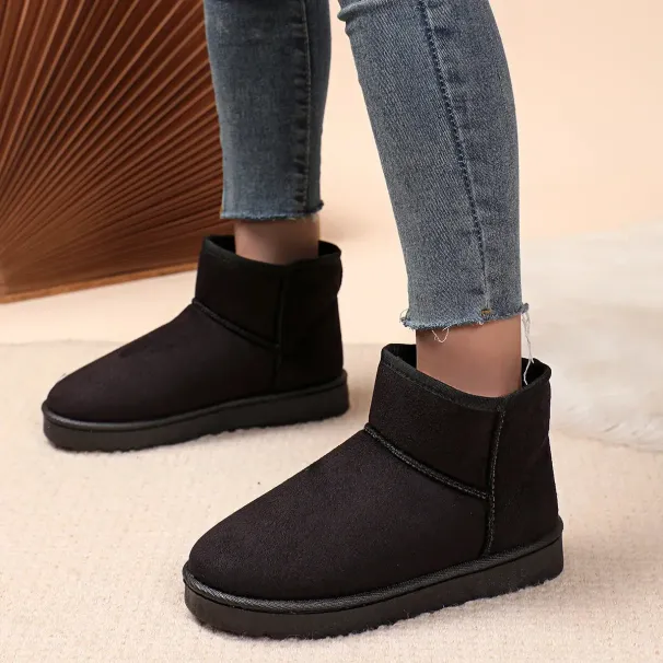 Cotton shoes womens winter snow plus fleece thickened warm 100 flat short boots women non-slip 240826_vogvips.com
