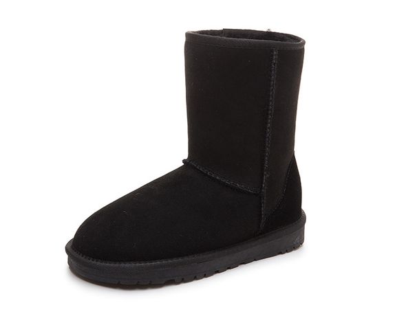5825 Sheepskin Integrated Snow Boots For Women, Mid-Calf, Winter Warm Thickened Wool Boots, Northeast Non-Slip Cotton_vogvips.com