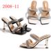Women's Shoes Summer Fashionable Sandals With Crystal Stiletto Heels, Versatile And Comfortable, Solid Color, One Strap Rhinestone Sandals_vogvips.com