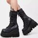 Cross-Border Wedge Heel Knight For Women 2022 New European And American Large Size Punk Style Stylish Thick-Soled_vogvips.com
